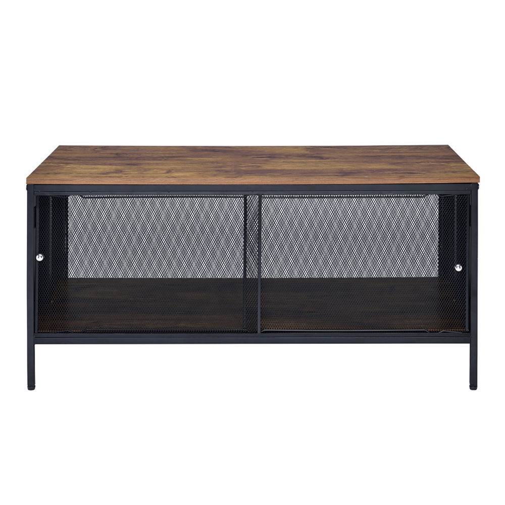 Winam - Coffee Table - Antique Oak & Black, alternate view 9 with wood construction