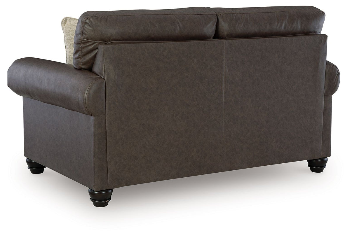 Roxmere - Living Room Set, alternate view 15 with faux leather