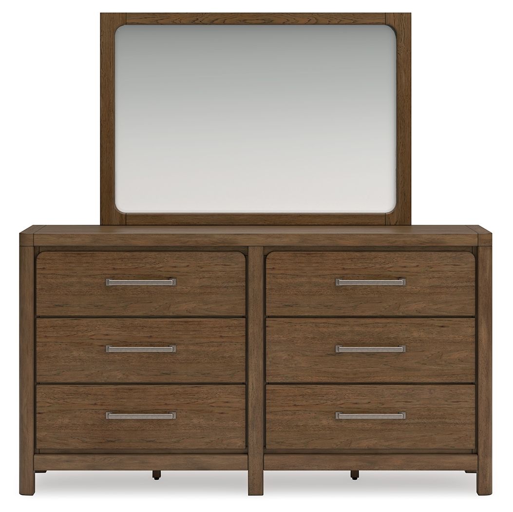 Cabalynn - Dresser And Mirror - Light Brown, alternate view 9 with wood construction