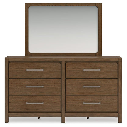 Cabalynn - Dresser And Mirror - Light Brown, alternate view 9 with wood construction