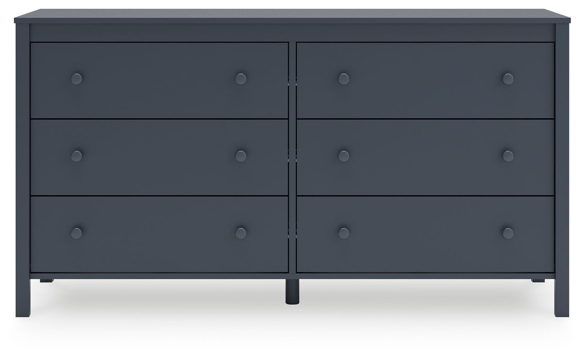 Simmenfort - Six Drawer Dresser - Navy Blue, alternate view 9 with engineered wood
