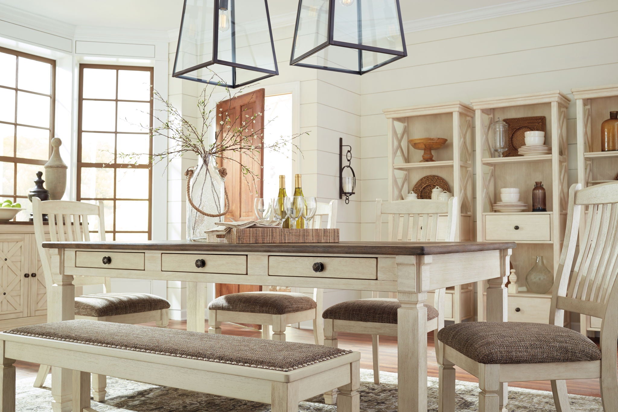 Bolanburg - Rectangular Dining Room Table - Beige, alternate view 9 with engineered wood