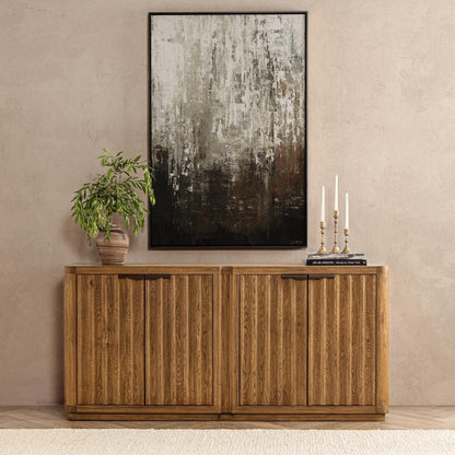 Labelle - 4 Door Buffet - Tan Oak, alternate view 8 with wood construction