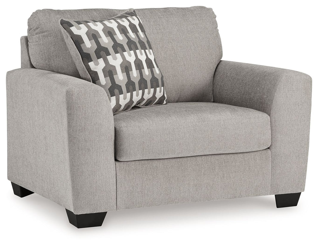 Avenal Park - Chair And A Half - Flannel, product view with polyester fabric