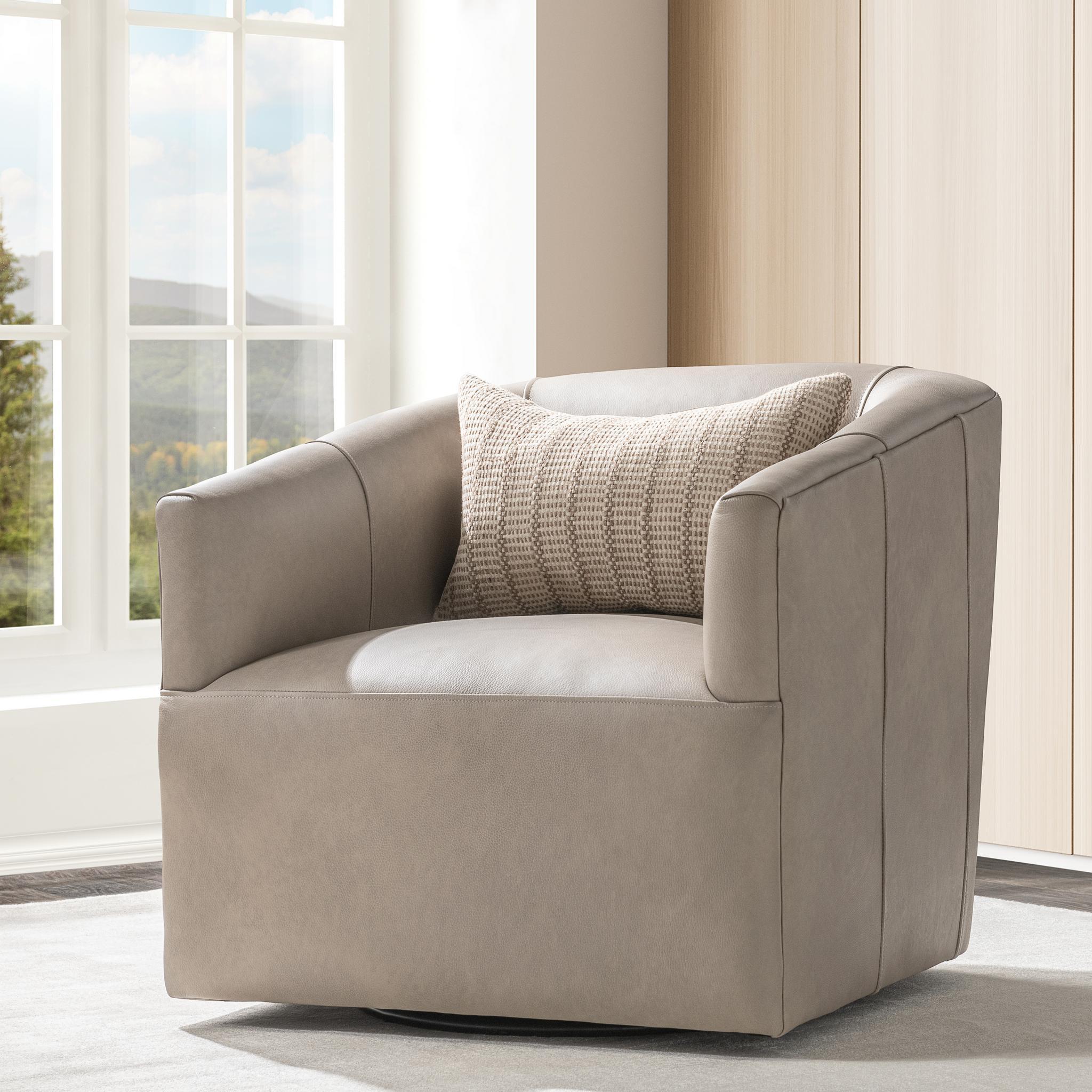 Vernon - Swivel Chair, alternate view 77 with top-grain leather
