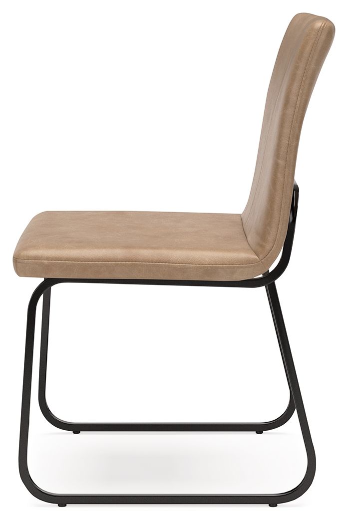 Pharwynn - Dining Upholstered Side Chair (Set of 4) - Toast, alternate view 8 with faux leather