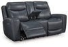 Bexhurst - Power Reclining Loveseat With Console / Adjustable Headrest
