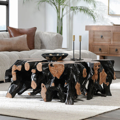 Cypress - 40" Square Coffee Table, alternate view 16 with wood construction
