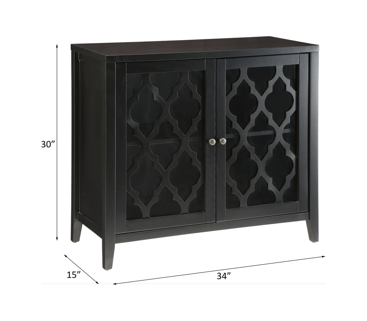 Ceara - Console Cabinet - Black, alternate view 6 with wood construction