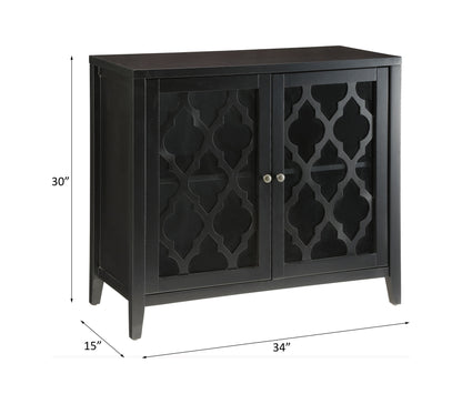 Ceara - Console Cabinet - Black, alternate view 6 with wood construction