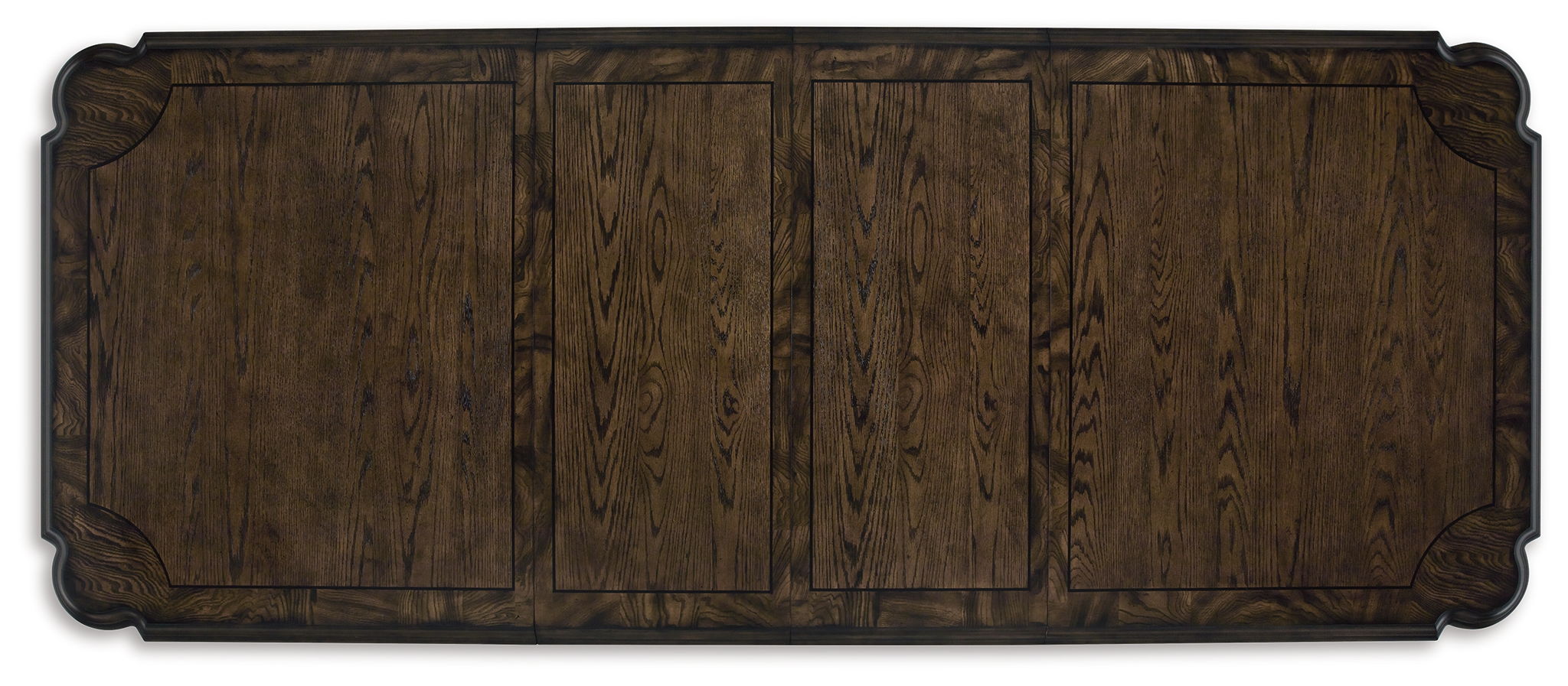 Maylee - Dining Extension Table - Dark Brown, alternate view 9 with wood construction