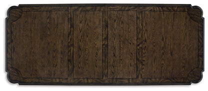Maylee - Dining Extension Table - Dark Brown, alternate view 9 with wood construction