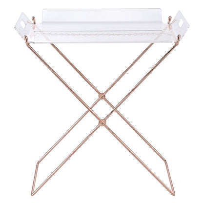 Cercie - Tray Table - Clear Acrylic & Copper, alternate view 5 with metal