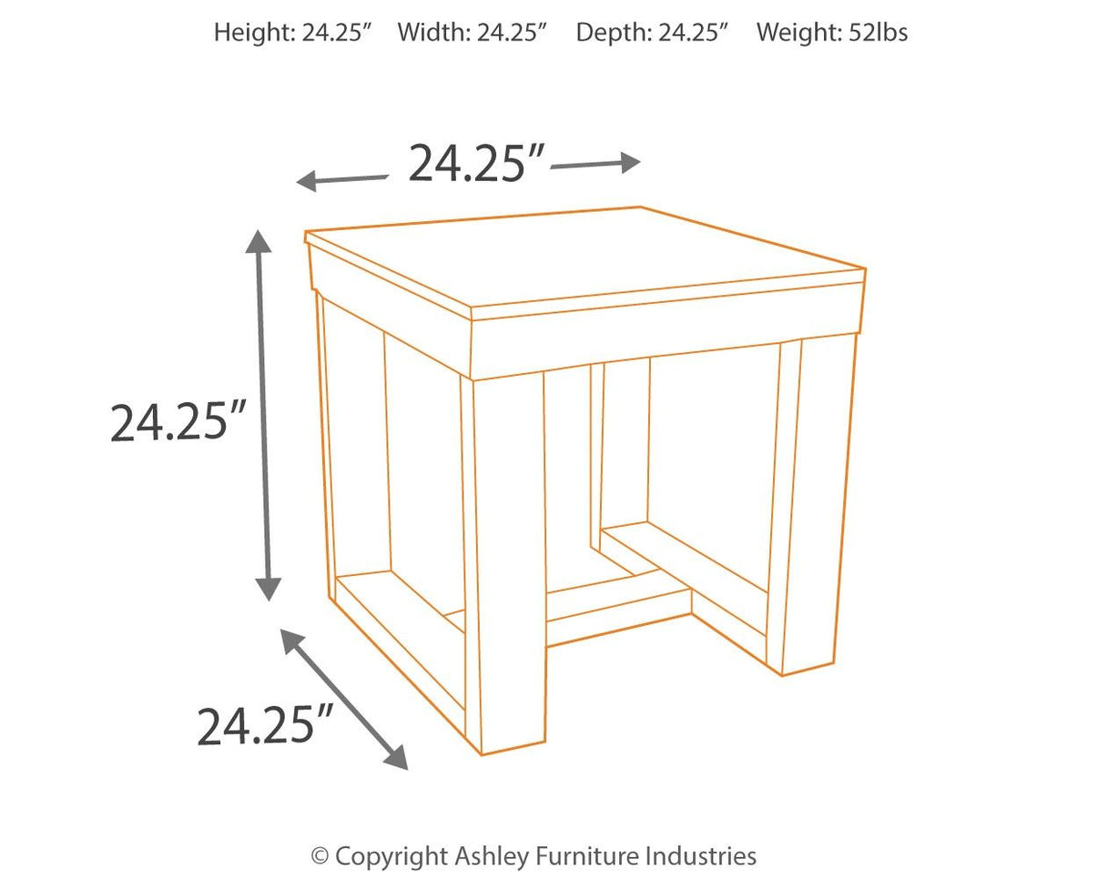 Watson - Square End Table - Dark Brown, alternate view 9 with engineered wood