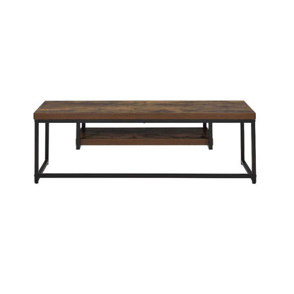 Bob - TV Stand - Weathered Oak & Black Metal