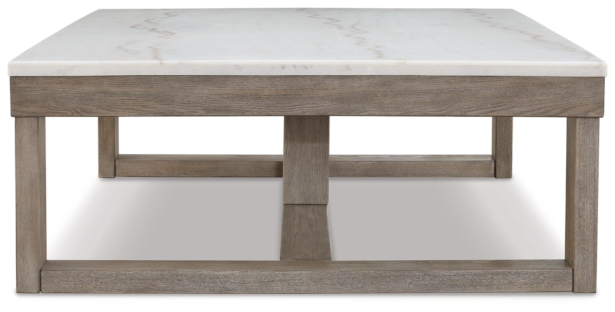 Loyaska - Rectangular Cocktail Table - Brown / Ivory, alternate view 9 with wood construction