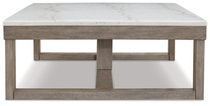 Loyaska - Rectangular Cocktail Table - Brown / Ivory, alternate view 9 with wood construction