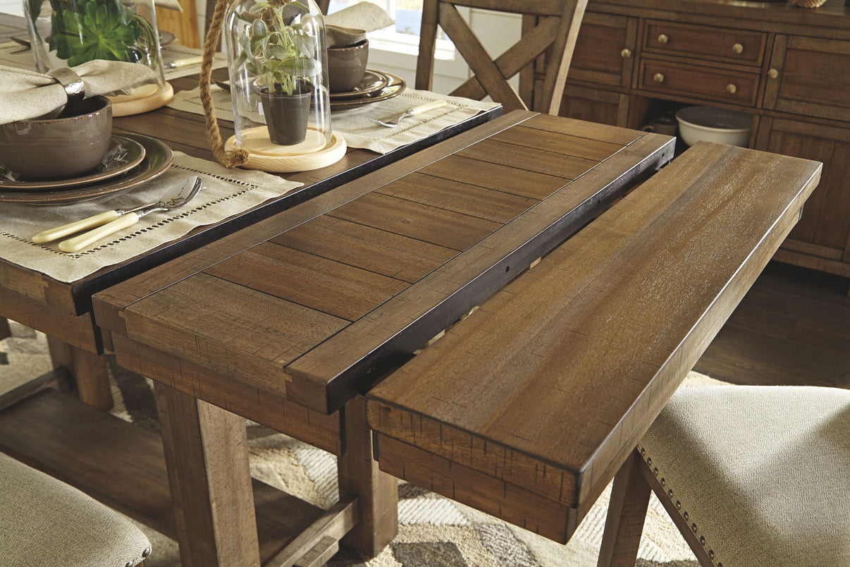 Moriville - Rectangular Dining Table Set - Counter Height, alternate view 15 with wood construction