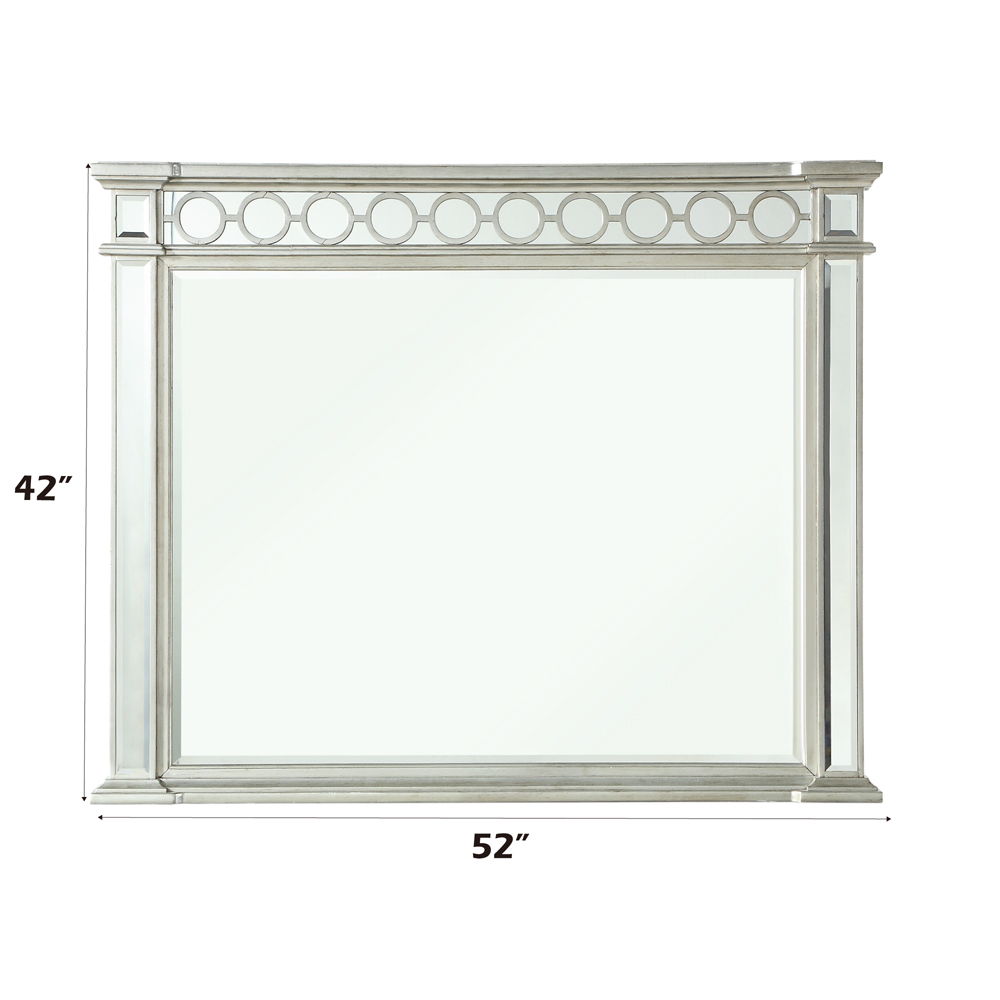Varian - Mirror - Mirrored, alternate view 7 with wood construction
