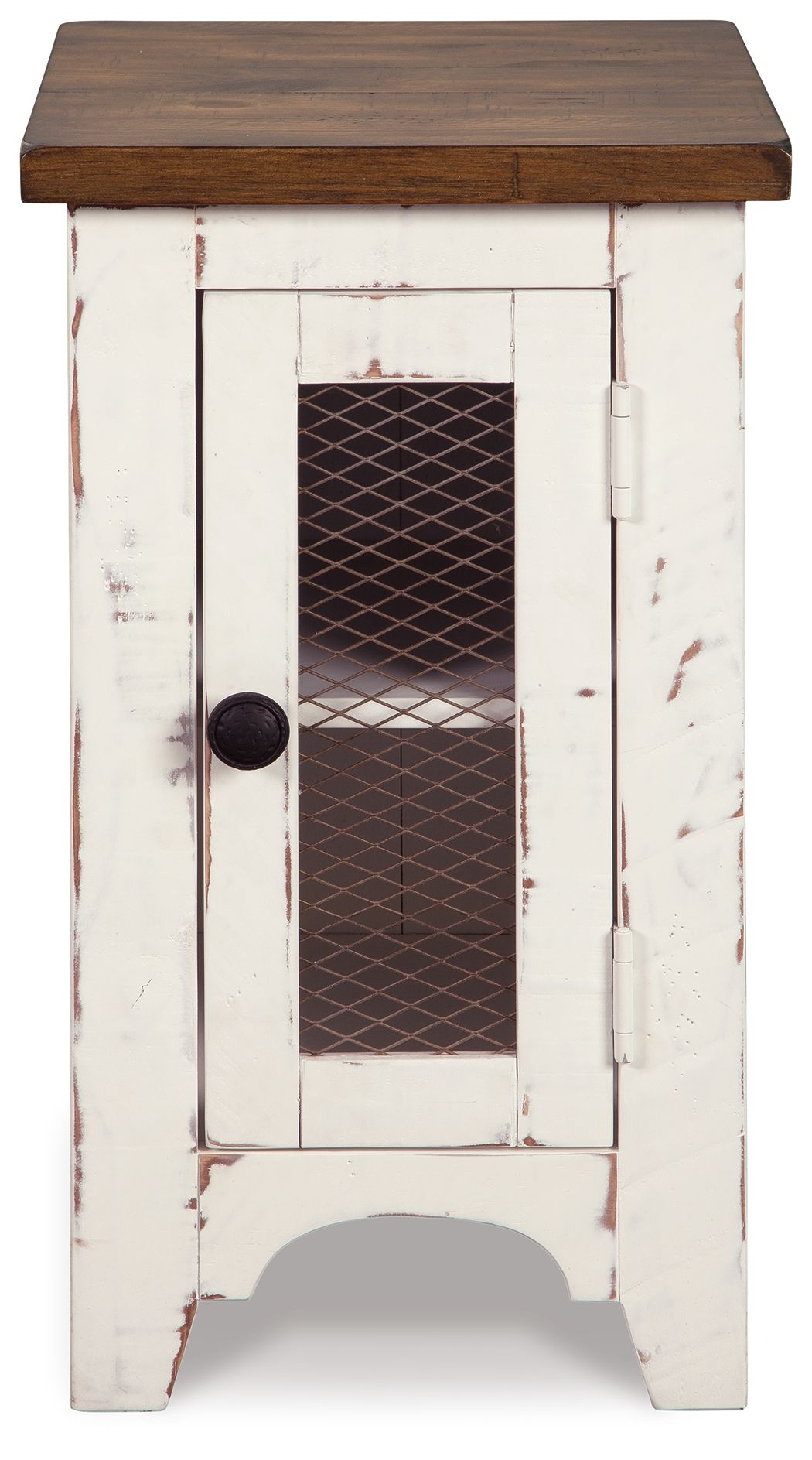 Wystfield - Chair Side End Table - White / Brown, alternate view 8 with engineered wood