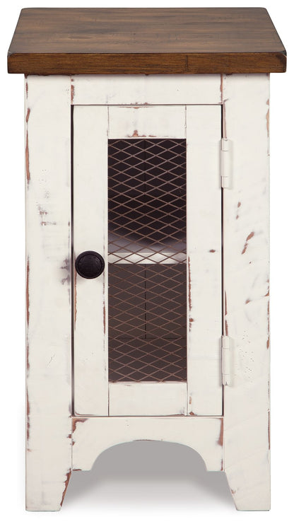 Wystfield - Chair Side End Table - White / Brown, alternate view 8 with engineered wood