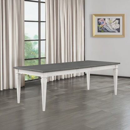 Katia - Dining Table With Leaf - Rustic Gray & Weathered White, alternate view 8