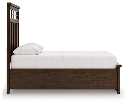 Taffenbrook - Panel Storage Bed, alternate view 9 with linen fabric