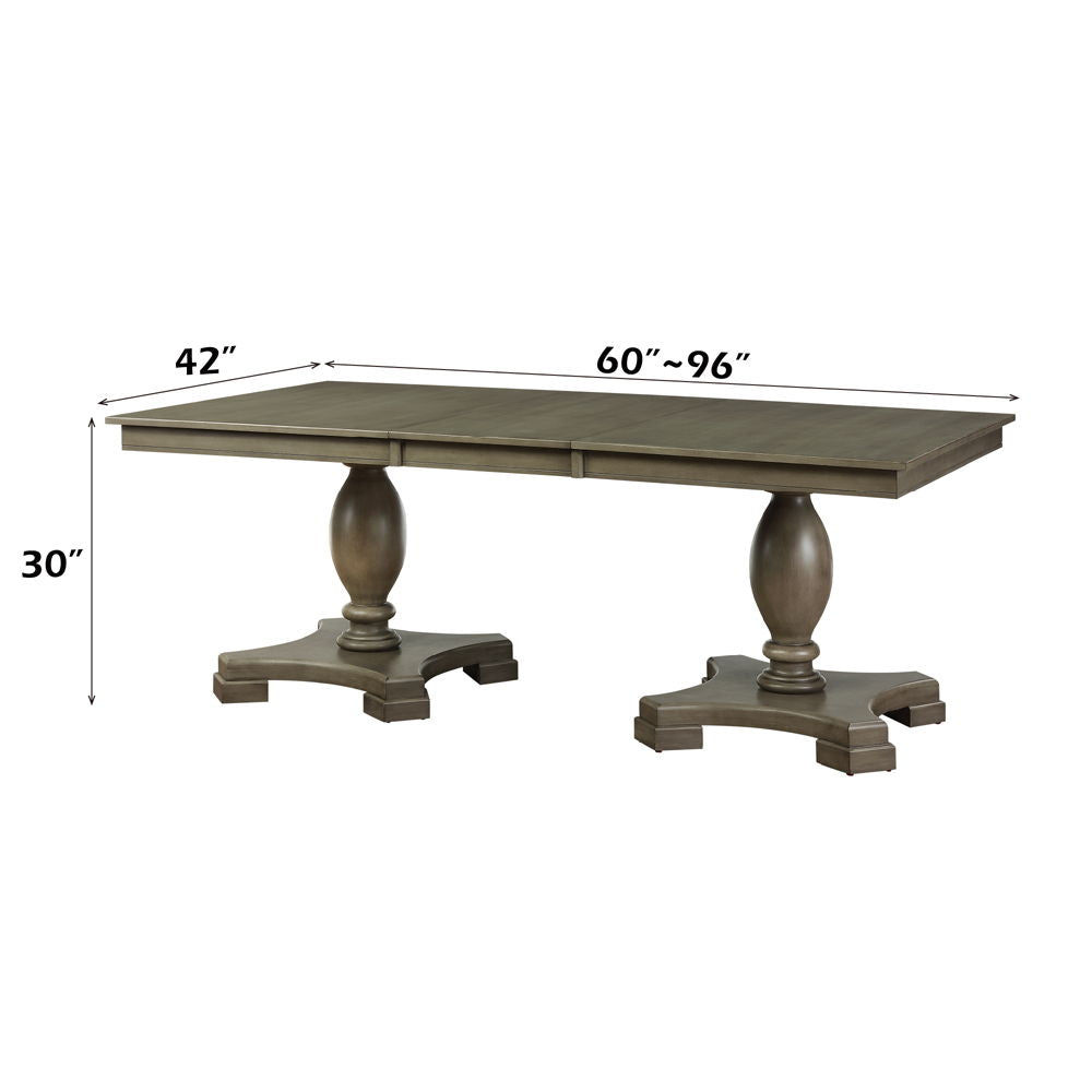 Waylon - Dining Table - Gray Oak, alternate view 2 with wood construction