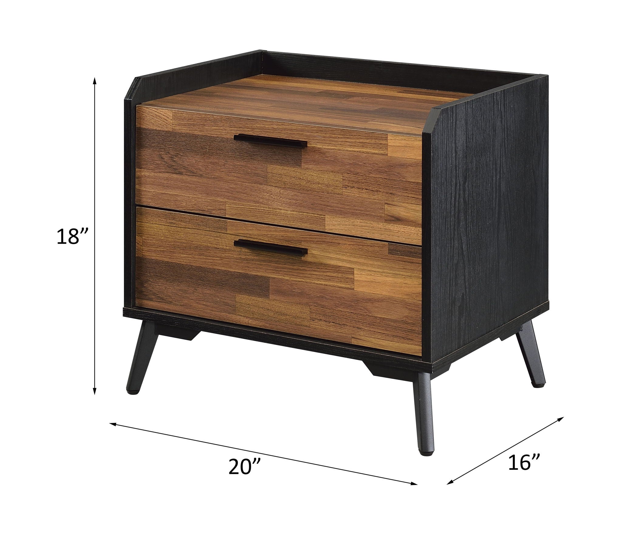 Jiranty - Accent Table - Walnut & Black, alternate view 5 with wood construction