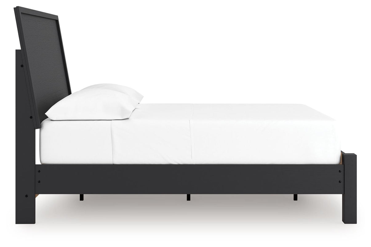 Danziar - Panel Bed With Low Footboard, alternate view 9 with wood construction