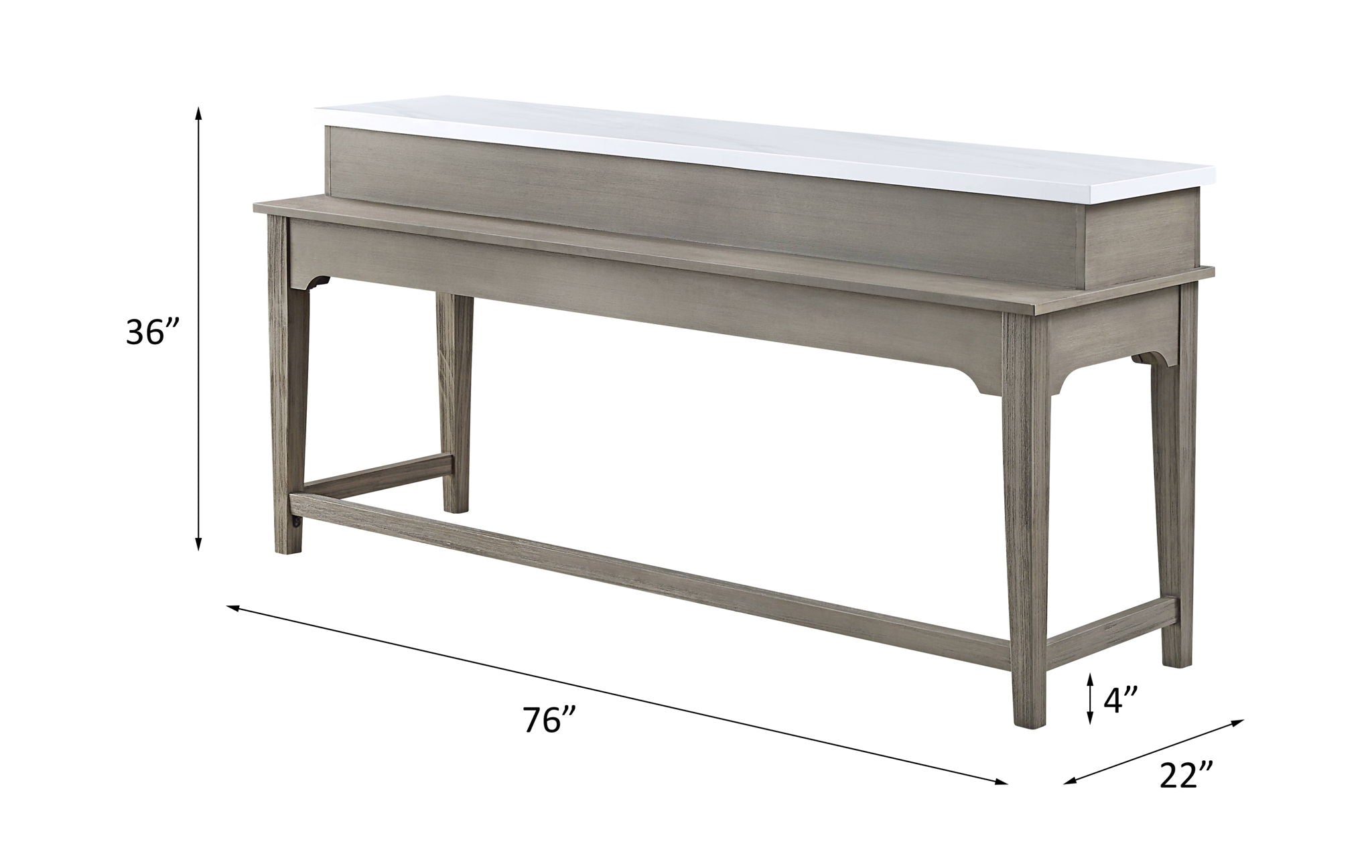 Wandella - Counter Height Set w/USB, alternate view 15 with wood construction