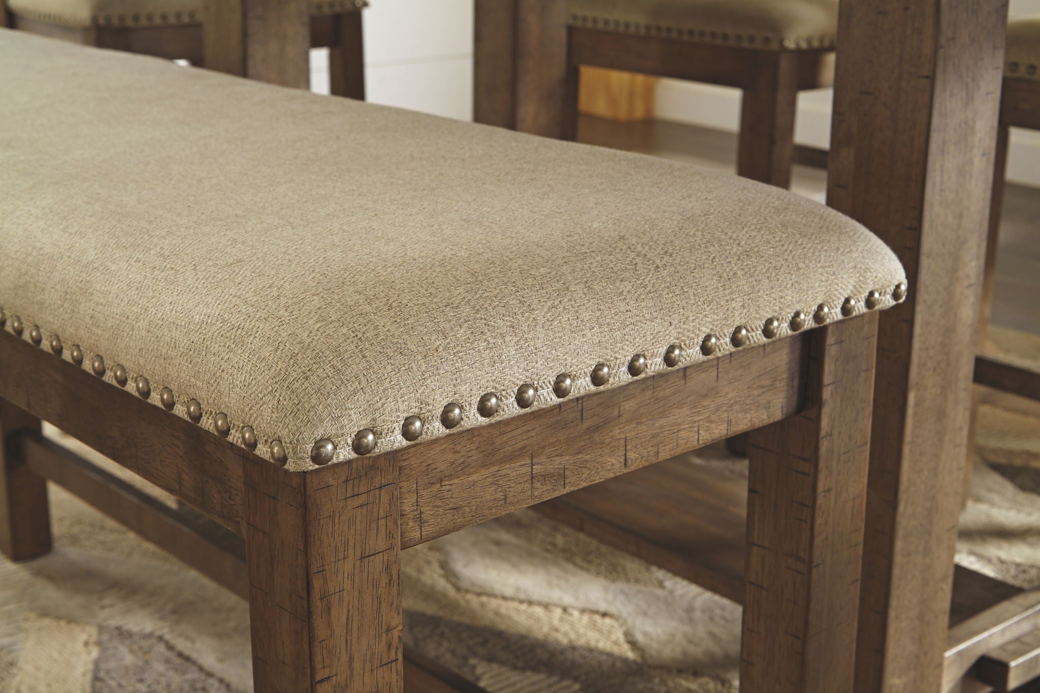 Moriville - Rectangular Dining Table Set - Counter Height, alternate view 16 with wood construction