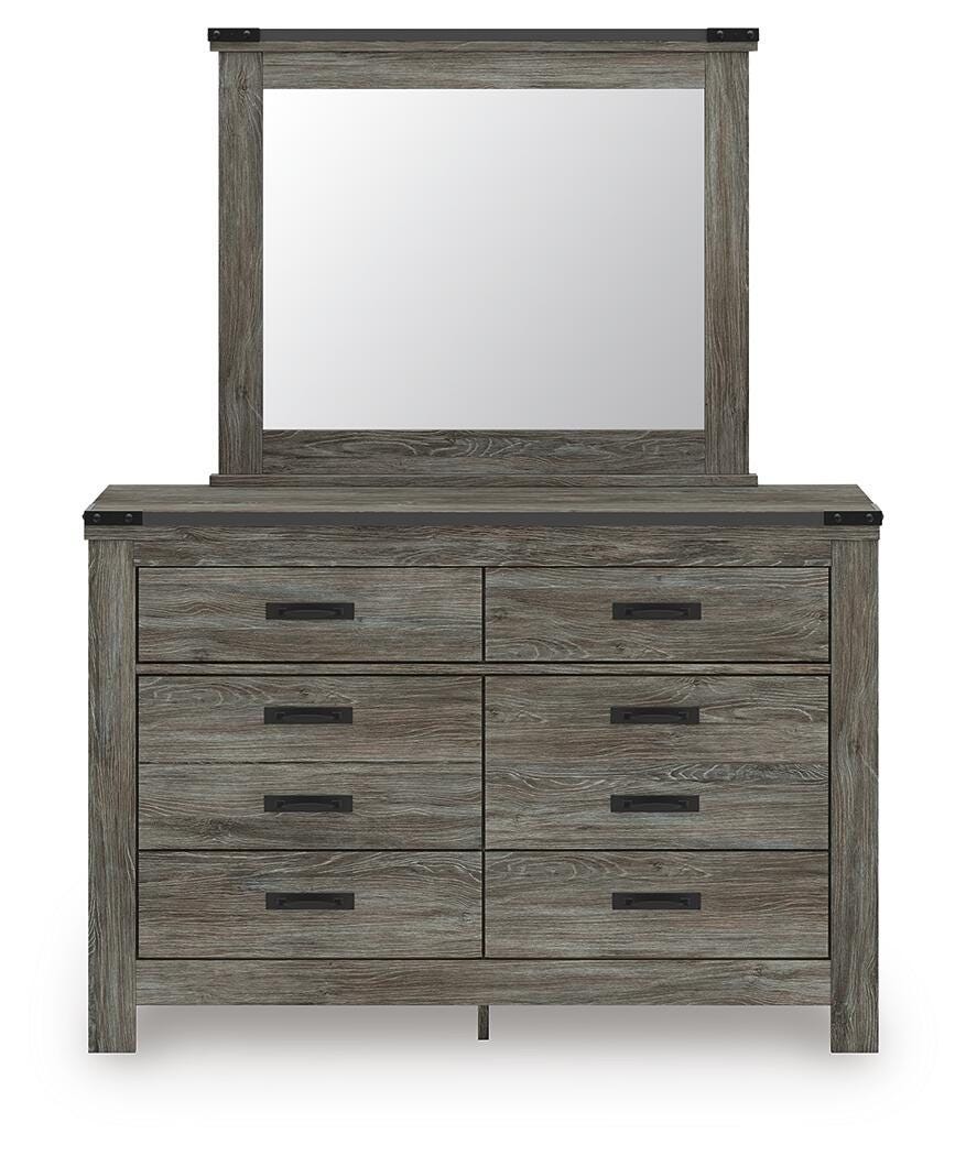 Frandern - Six Drawer Dresser, alternate view 2 with metal