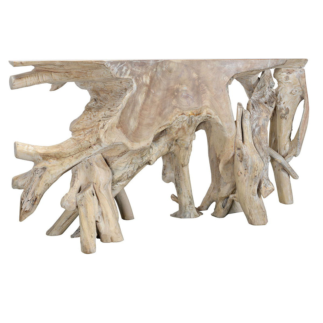 Cypress - Root Console Table, product view with wood construction