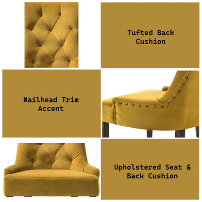 Farren - Side Chair, alternate view 25 with velvet upholstery