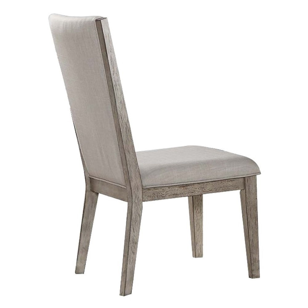 Rocky - Side Chair (Set of 2) - Fabric & Gray Oak, alternate view 6 with wood construction