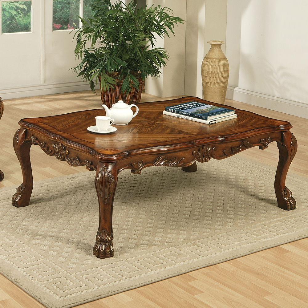 Dresden - 20" Coffee Table - Cherry Oak, product view with wood construction