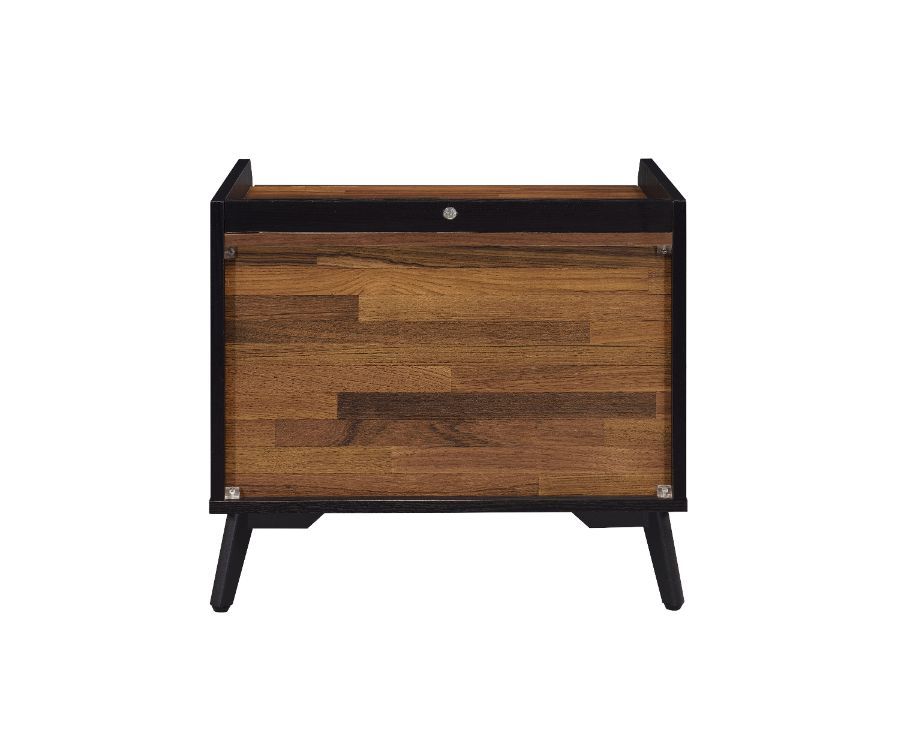 Jiranty - Accent Table - Walnut & Black, alternate view 6 with wood construction