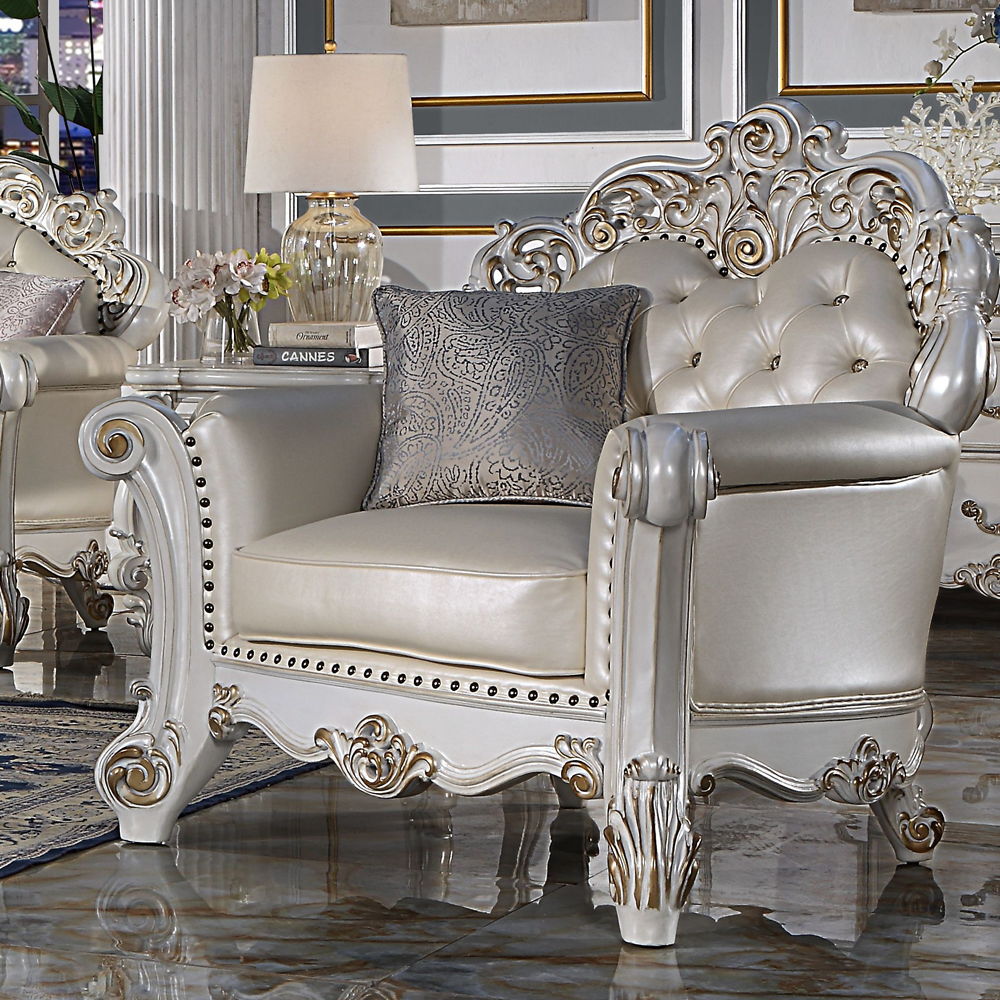Vendome - Chair, alternate view 4 with leather upholstery