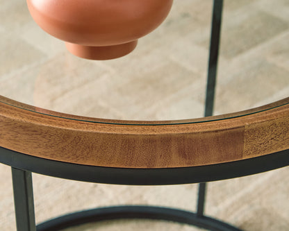 Noraluna - Round Table, alternate view 12 with wood construction