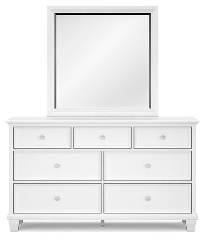Fortman - Dresser And Mirror - White, alternate view 9 with wood construction