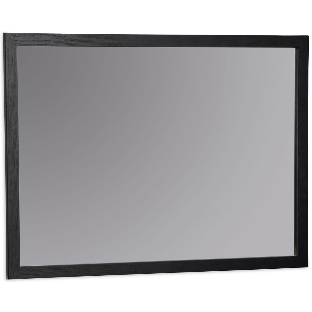 Danziar - Bedroom Mirror - Black, product view with engineered wood