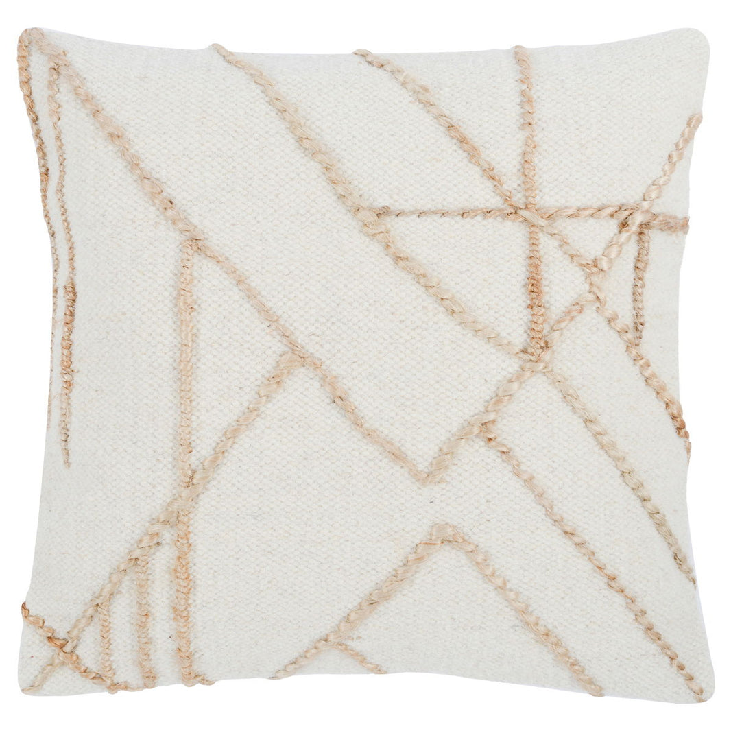 Sintra - Pillow - Ivory / Natural, product view with jute