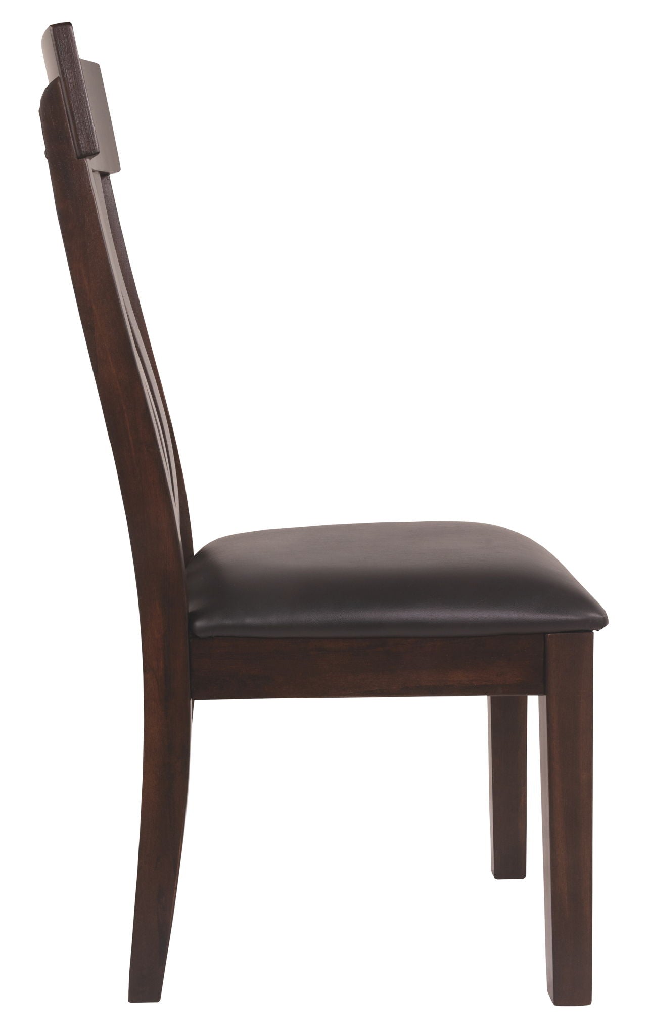 Haddigan - Dining UPH Side Chair (Set of 2) - Dark Brown, alternate view 8 with faux leather