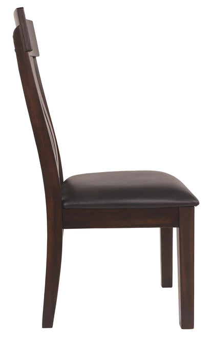 Haddigan - Dining UPH Side Chair (Set of 2) - Dark Brown, alternate view 8 with faux leather