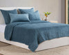 Bari - Velvet Quilt - Stone Blue