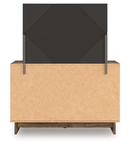 Chirason - Dresser And Mirror - Brown, alternate view 8 with linen fabric