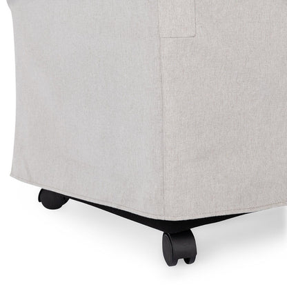 Warwick - Upholstered Rolling Dining Chair, alternate view 30 with polyester fabric