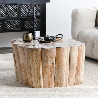 Norwest - Petrified Wood Coffee Table - Natural, alternate view 8 with stone