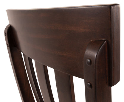 Haddigan - Dining UPH Side Chair (Set of 2) - Dark Brown, alternate view 9 with faux leather